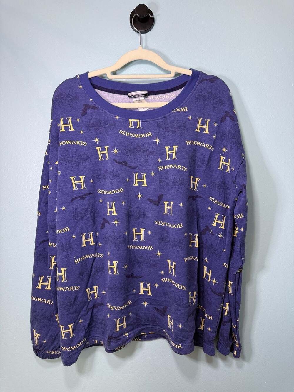 Harry Potter Hogwarts Long Sleeve Top M Blue